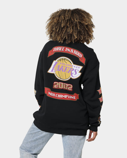 Mitchell & Ness Los Angeles Lakers 3 In A Row Vintage Crewneck Faded Black