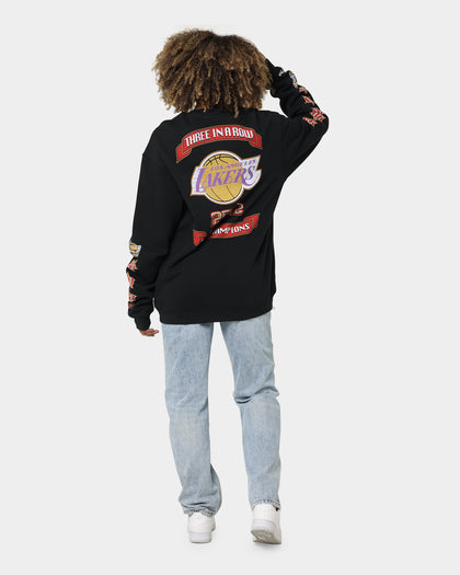 Mitchell & Ness Los Angeles Lakers 3 In A Row Vintage Crewneck Faded Black