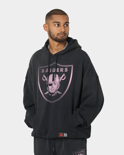 Majestic Athletic Las Vegas Raiders Solarised Contrast Hoodie Faded Black