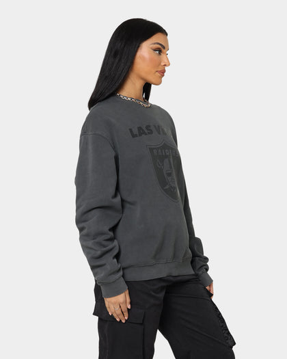Majestic Athletic Las Vegas Raiders Tonals Logo Stack Crewneck Gunmetal