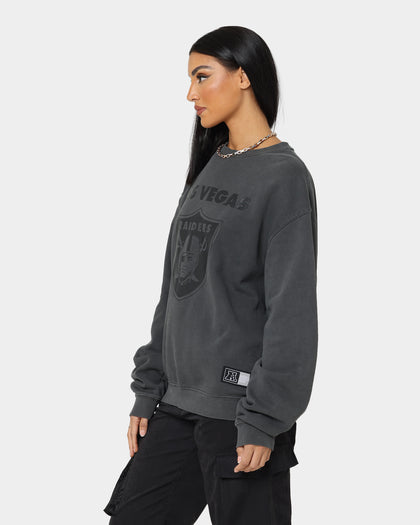 Majestic Athletic Las Vegas Raiders Tonals Logo Stack Crewneck Gunmetal