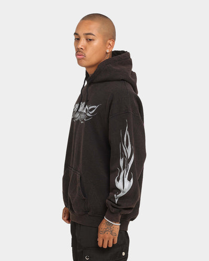 Rodman Brand Metal Logo Vintage Hoodie Black Wash