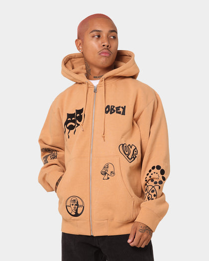 Obey Flash Zip Hoodie Rabbit Paw