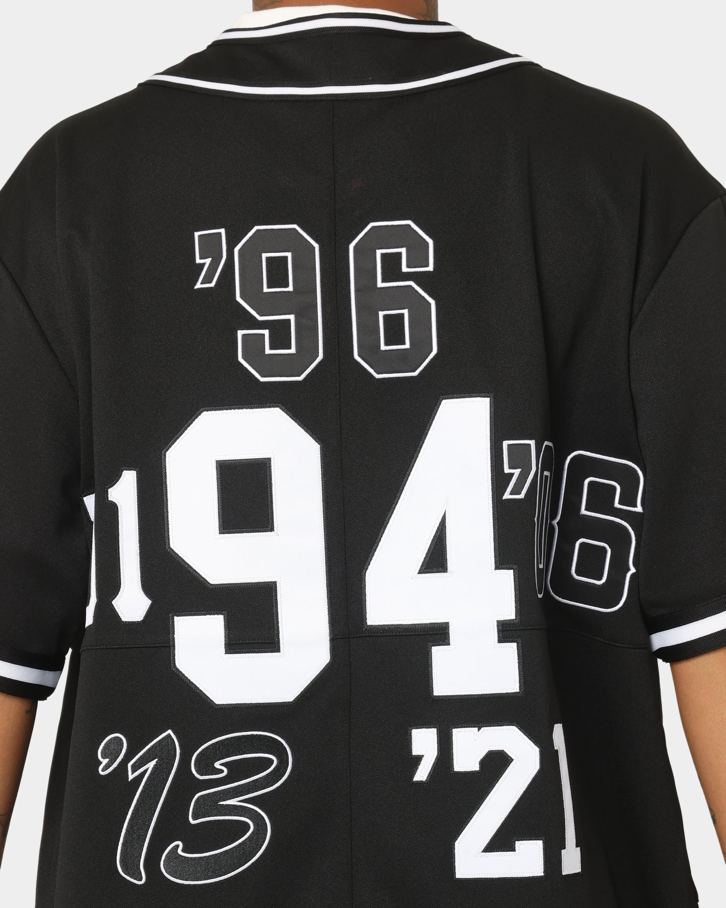 Supreme X Mitchell & Ness Patch Baseball Jersey Black | Culture