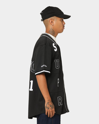 Supreme X Mitchell & Ness Patch Baseball Jersey Black