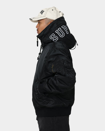 Supreme Hooded MA-1 Jacket Black