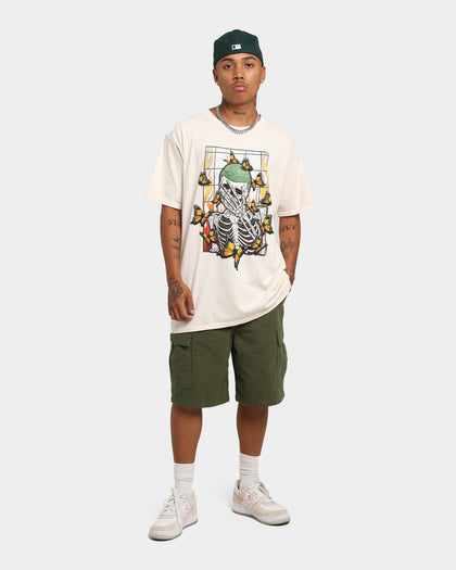 Goat Crew Green Skeleton Vintage T-Shirt Off White