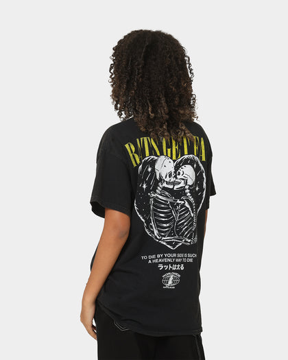 Rats Get Fat By Your Side Vintage T-Shirt Black Wash