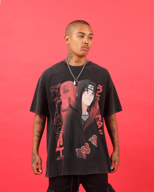 Goat Crew X Naruto Itachi Premium Vintage T-Shirt Vintage Black