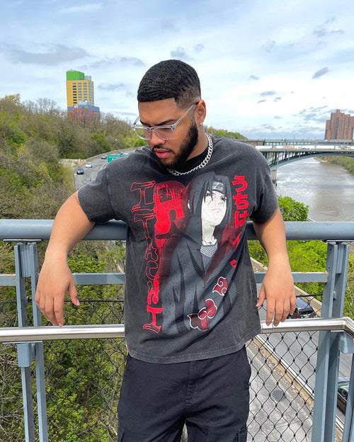 Goat Crew X Naruto Itachi Premium Vintage T-Shirt Vintage Black