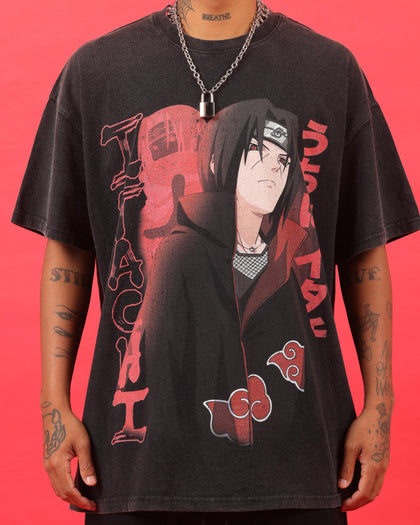 Goat Crew X Naruto Itachi Premium Vintage T-Shirt Vintage Black