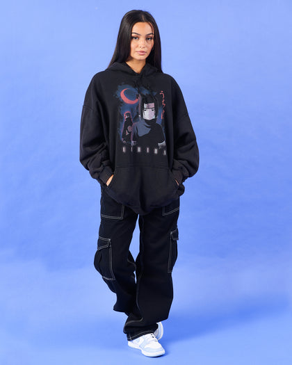 Goat Crew X Naruto Uchiha Vintage Hoodie Black Wash