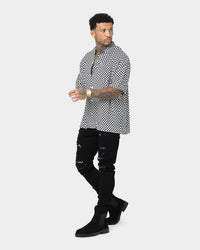 Saint Morta Checks Short Sleeve Shirt Black/White