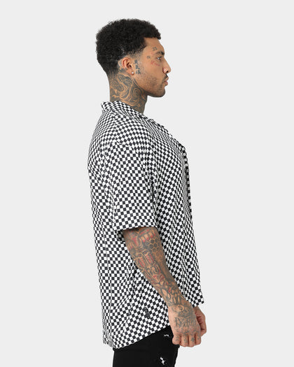 Saint Morta Checks Short Sleeve Shirt Black/White