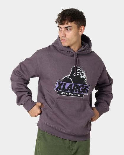 X-Large 91 Slanted Logo Hoodie Dark Mauve