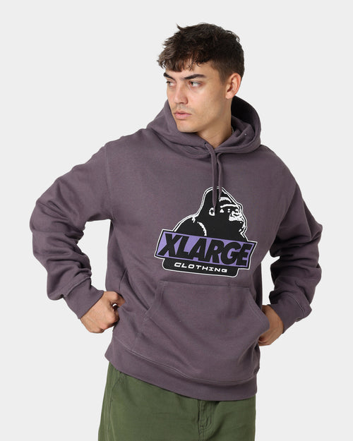 X-Large 91 Slanted Logo Hoodie Dark Mauve
