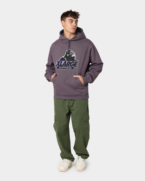 X-Large 91 Slanted Logo Hoodie Dark Mauve