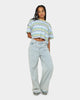 OBEY  Women's Dizzy Cropped T-Shirt	Aloe Multi