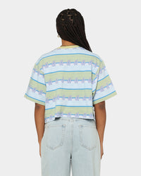OBEY  Women's Dizzy Cropped T-Shirt	Aloe Multi