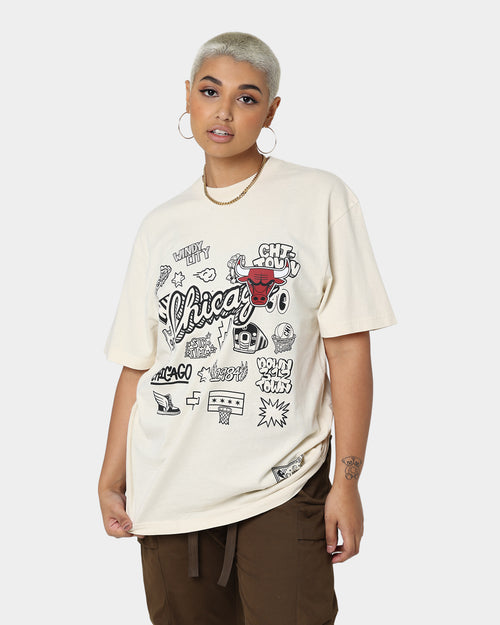 Mitchell & Ness Chicago Bulls Doodle T-Shirt Faded Stone
