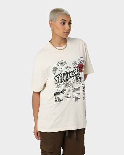 Mitchell & Ness Chicago Bulls Doodle T-Shirt Faded Stone