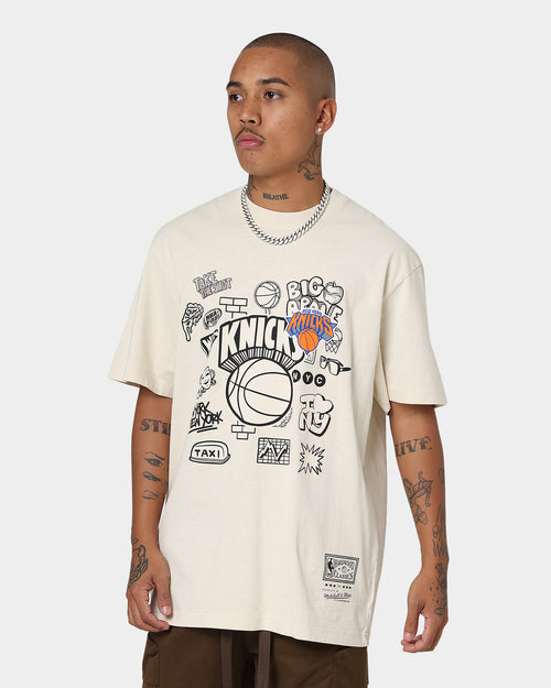 Mitchell & Ness New York Knicks Doodle T-Shirt Faded Stone
