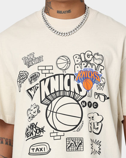 Mitchell & Ness New York Knicks Doodle T-Shirt Faded Stone