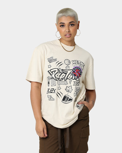 Mitchell & Ness Toronto Raptors Doodle T-Shirt Faded Stone