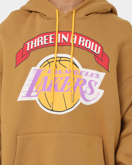 Mitchell & Ness Los Angeles Lakers 3-Peat Hoodie Bone Brown