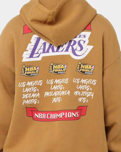Mitchell & Ness Los Angeles Lakers 3-Peat Hoodie Bone Brown