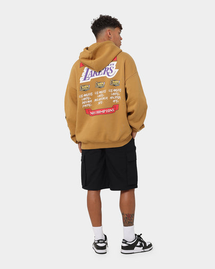 Mitchell & Ness Los Angeles Lakers 3-Peat Hoodie Bone Brown