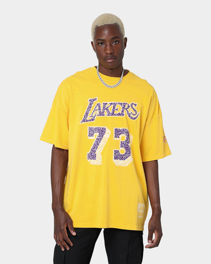 Mitchell & Ness Los Angeles Lakers Dennis Rodman #34 N&N Oversized T-Shirt Faded Yellow