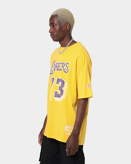 Mitchell & Ness Los Angeles Lakers Dennis Rodman #34 N&N Oversized T-Shirt Faded Yellow