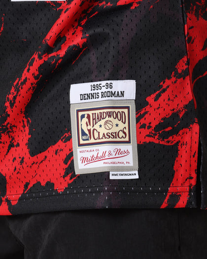 Mitchell & Ness Chicago Bulls Dennis Rodman #91 '95-'96 Marble Swingman Jersey Red