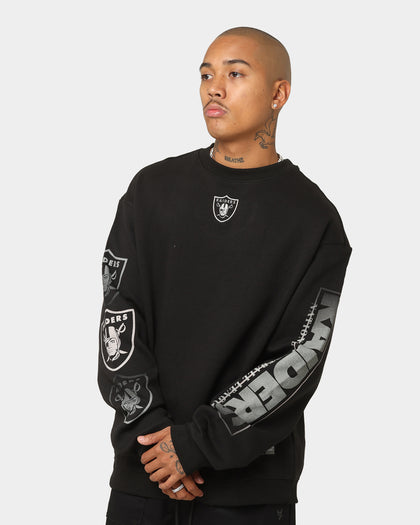 Majestic Athletic Las Vegas Raiders Graphic Fade Crewneck Faded Black