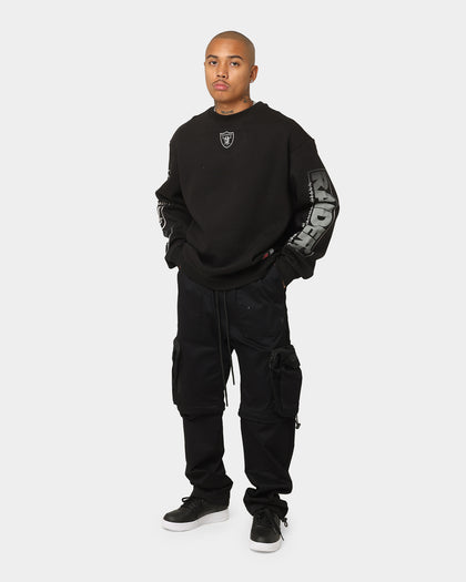 Majestic Athletic Las Vegas Raiders Graphic Fade Crewneck Faded Black