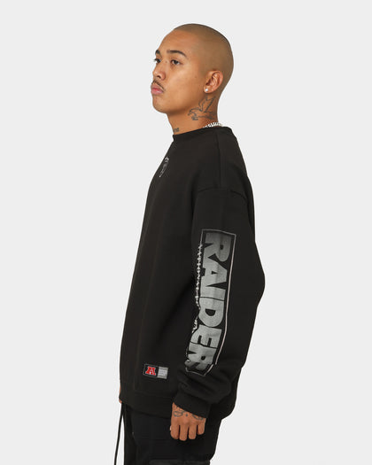 Majestic Athletic Las Vegas Raiders Graphic Fade Crewneck Faded Black