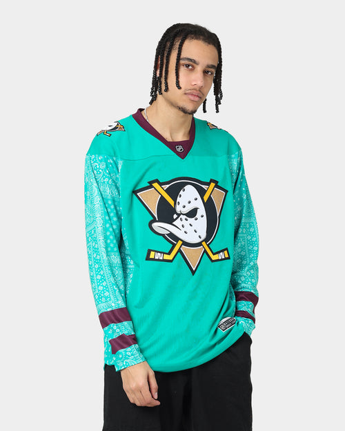 Majestic Athletic Anaheim Ducks Bandana Paisley NHL Jersey Teal