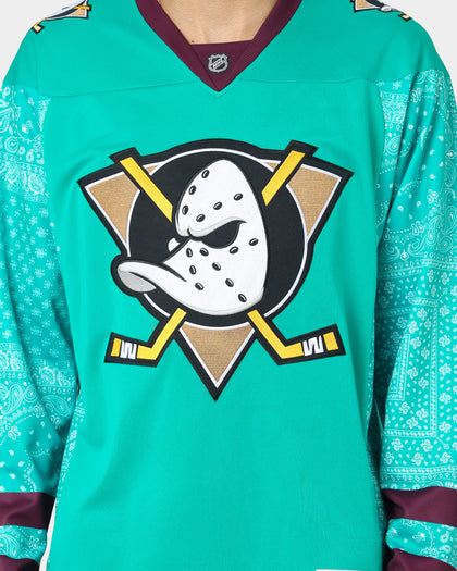 Majestic Athletic Anaheim Ducks Bandana Paisley NHL Jersey Teal