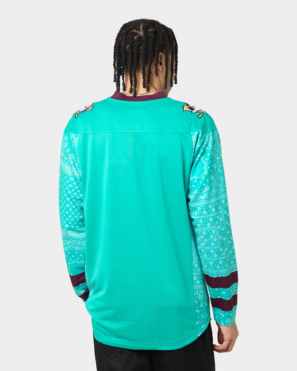 Majestic Athletic Anaheim Ducks Bandana Paisley NHL Jersey Teal