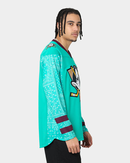 Majestic Athletic Anaheim Ducks Bandana Paisley NHL Jersey Teal
