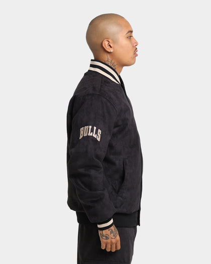 New Era Chicago Bulls Suede Jacket Black