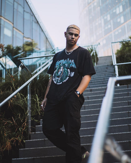 Goat Crew X Attack On Titan Captain Levi Vintage T-Shirt Black Wash