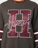 National Collegiate Athletic Association Harvard Letter Mark Panel Crewneck Steel