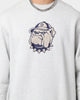 National Collegiate Athletic Association Georgetown Hoyas Team Logo Chenille Crewneck Grey Marle