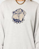 National Collegiate Athletic Association Georgetown Hoyas Team Logo Chenille Crewneck Grey Marle