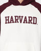 National Collegiate Athletic Association Harvard Crimson Two Tone Raglan Hoodie Vintage White