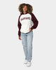 National Collegiate Athletic Association Harvard Crimson Two Tone Raglan Hoodie Vintage White