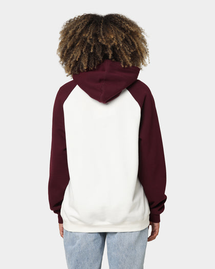 National Collegiate Athletic Association Harvard Crimson Two Tone Raglan Hoodie Vintage White