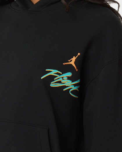 Jordan Essential Flight Graphic Fleece Hoodie Black/New Emerald
